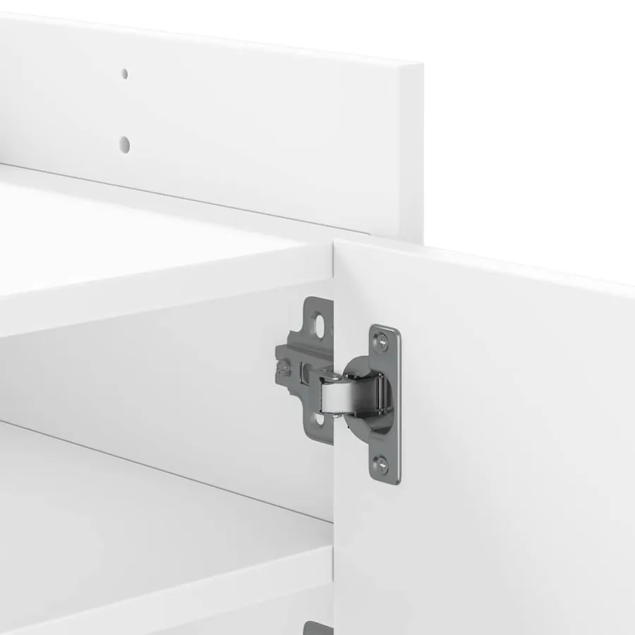 Meuble TV Blanc 100x35x40 cm Bois d'ingénierie - 9
