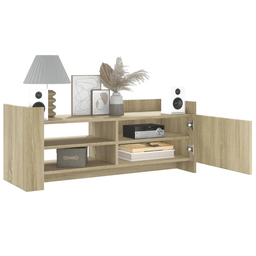 Meuble TV Chêne sonoma 100x35x40 cm Bois d'ingénierie - 3