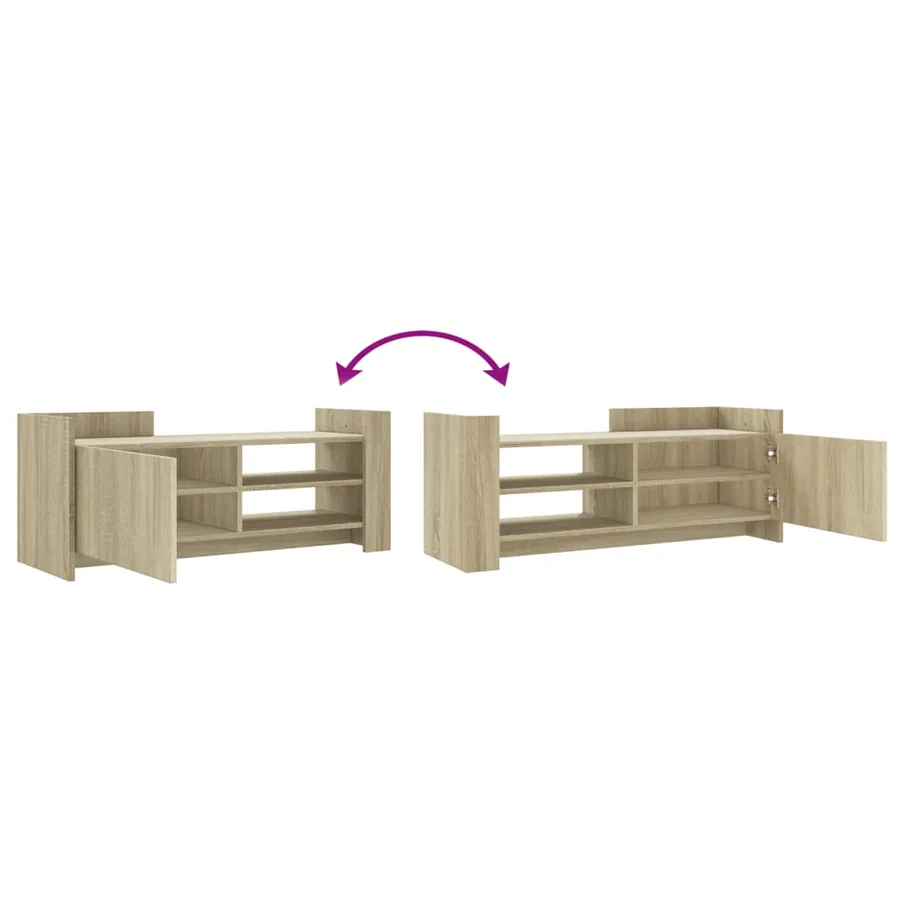 Meuble TV Chêne sonoma 100x35x40 cm Bois d'ingénierie - 7