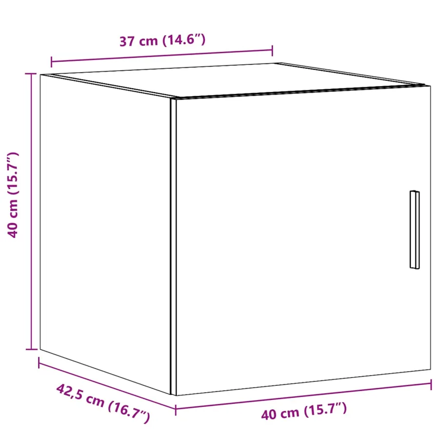 Armoire murale blanc 40x42,5x40 cm bois d'ingénierie - 12