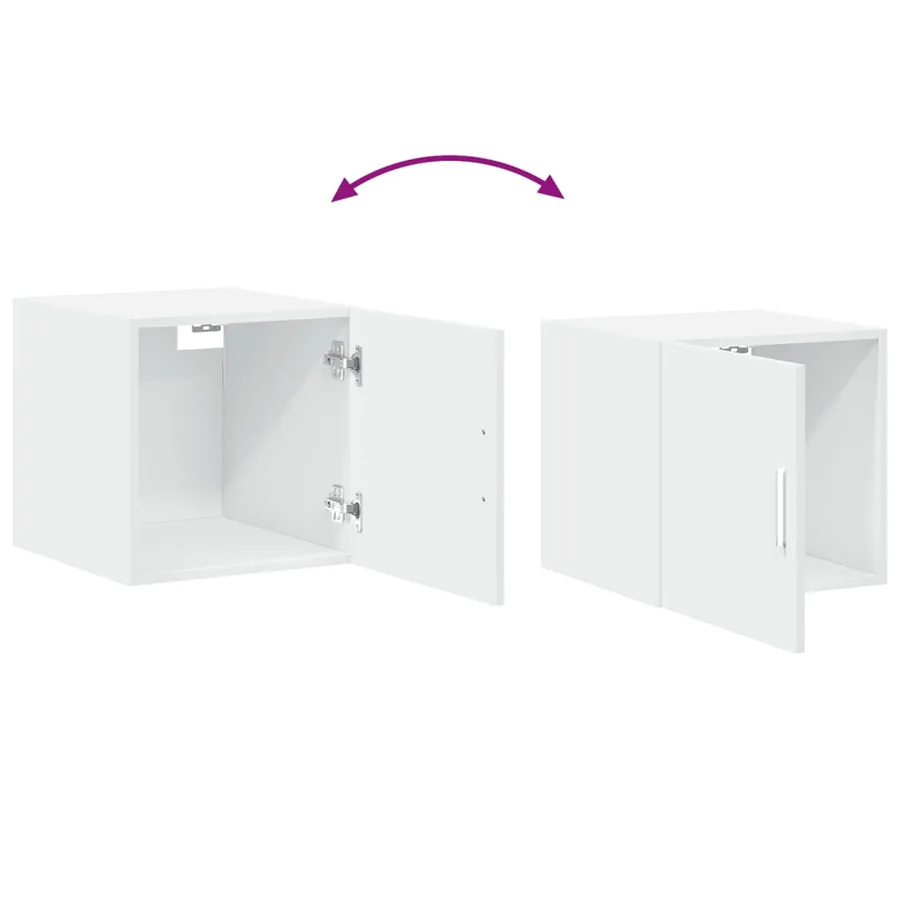 Armoire murale blanc 40x42,5x40 cm bois d'ingénierie - 8