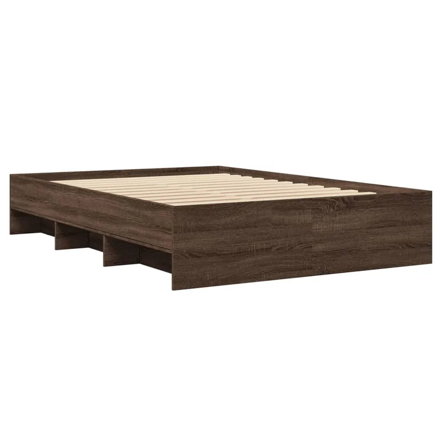 Cadre de lit sans matelas chêne marron 140x200 cm - 4