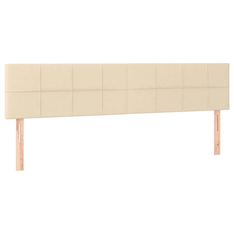 Sommier à lattes de lit avec matelas crème 120x190 cm tissu - 7