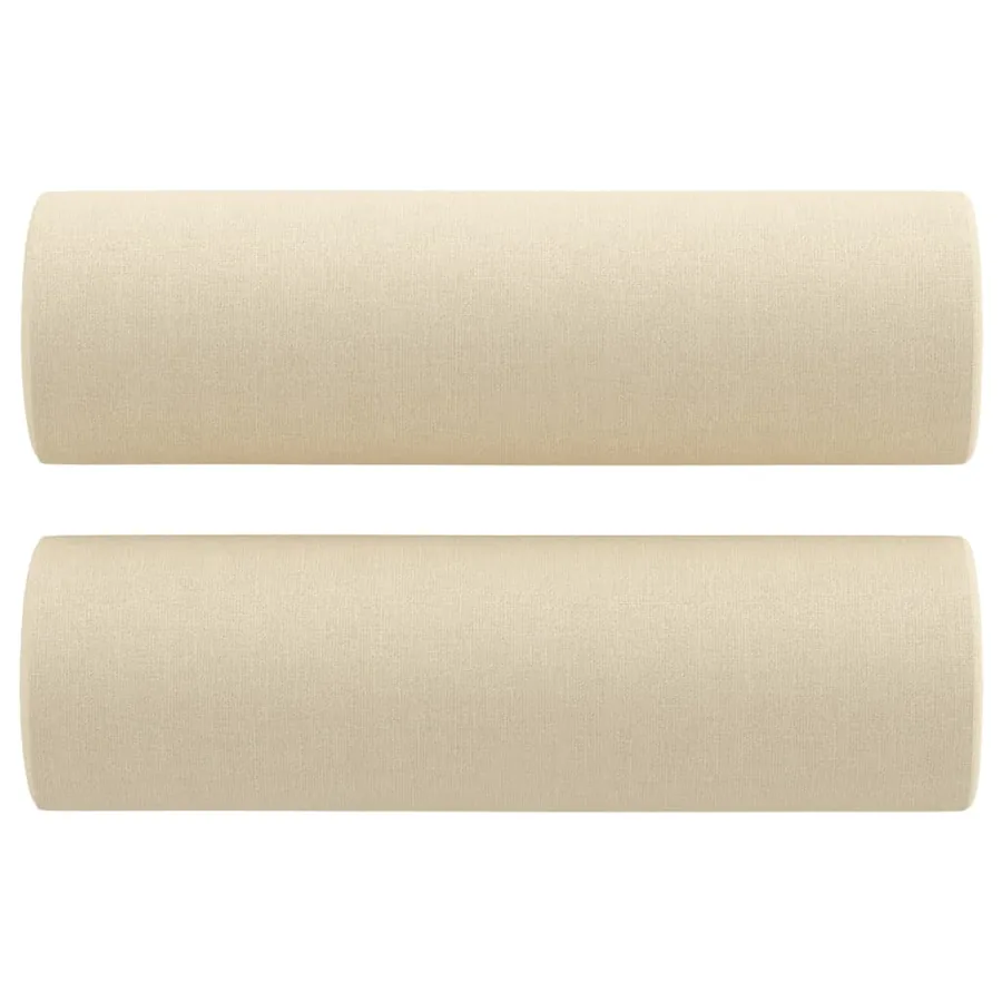 Ensemble de canapés 4 pcs avec coussins crème tissu - 9