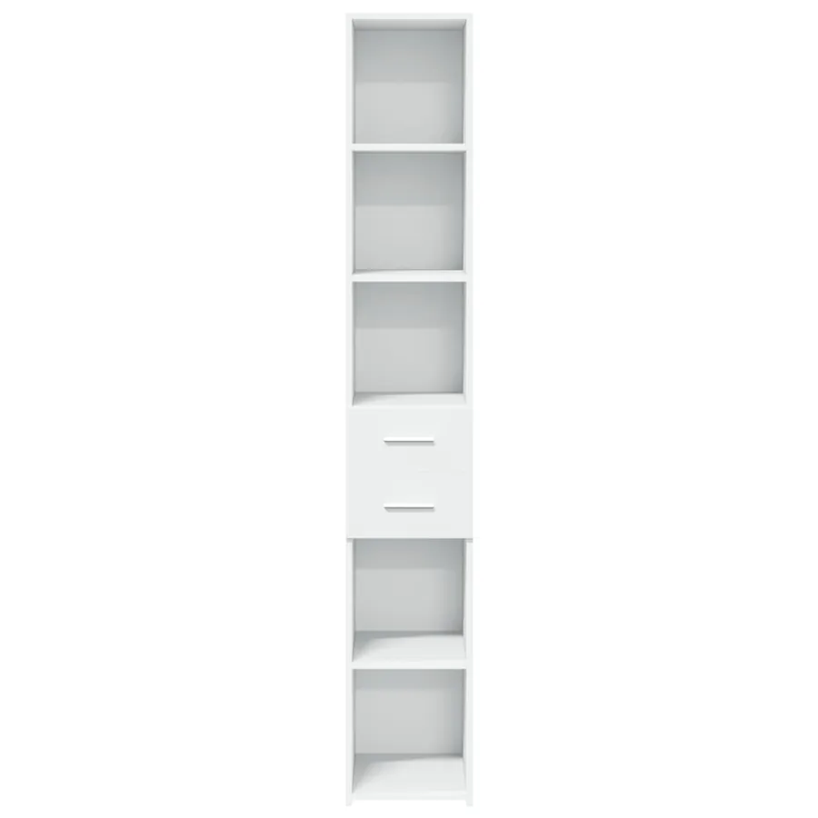Buffet haut blanc 30x42,5x185 cm bois d'ingénierie - 4