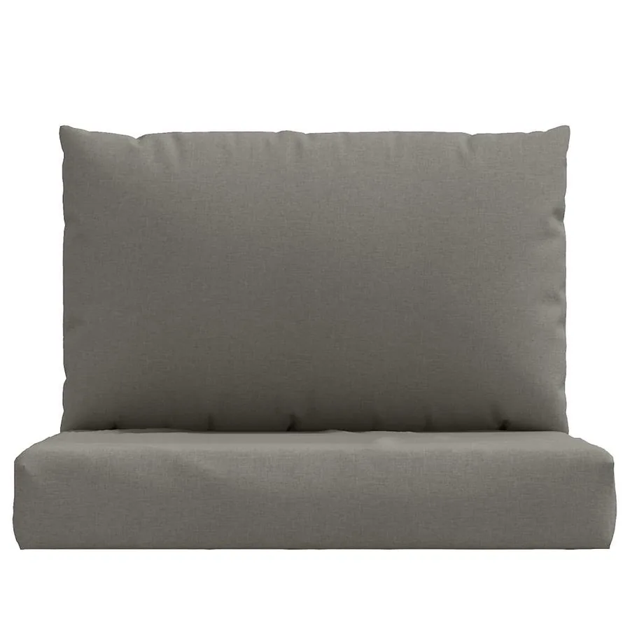 Coussins de palette lot de 2 gris foncé mélangé tissu - 4