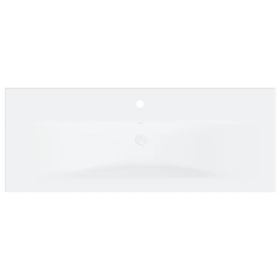 Armoire d'évier avec lavabo intégré Blanc Aggloméré - 11
