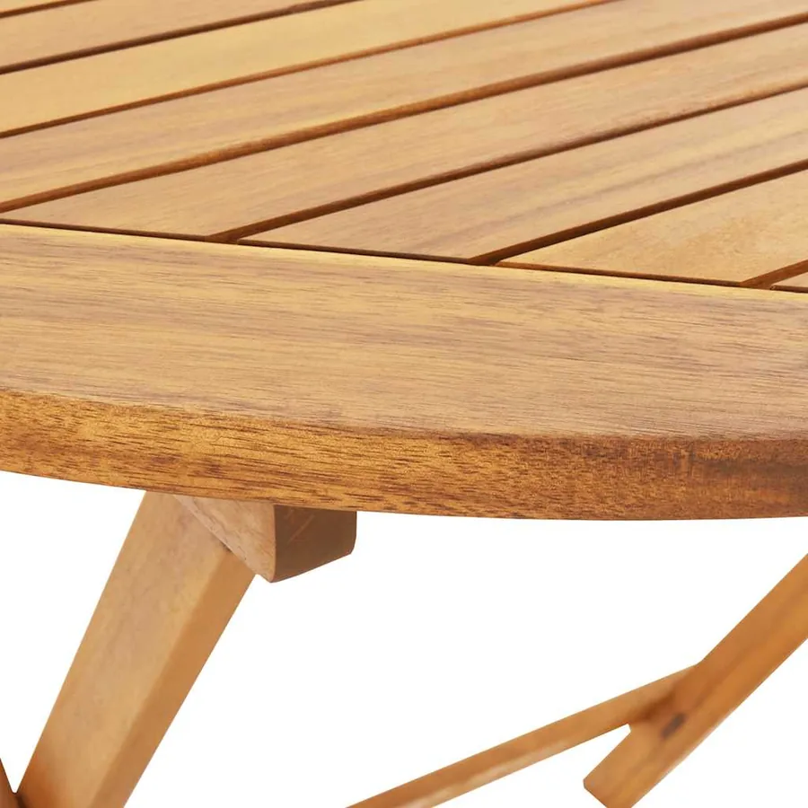 Ensemble à manger de jardin 5 pcs résine tressée et bois massif - 11