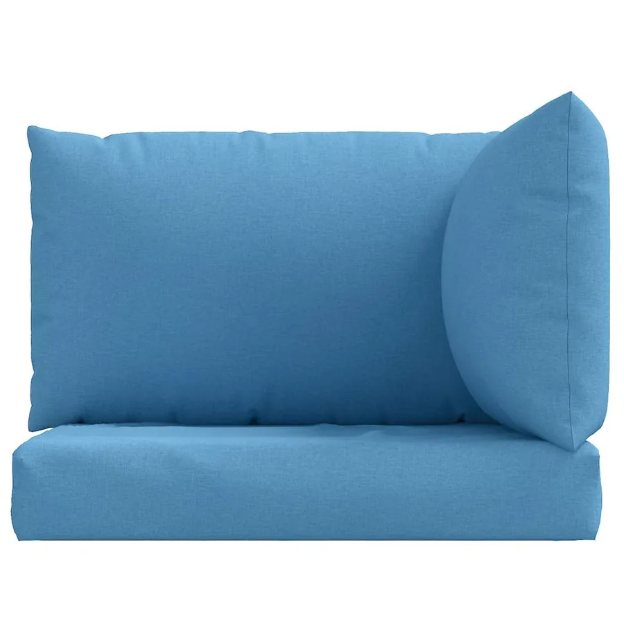 Coussins de palette lot de 3 bleu mélangé tissu - 4