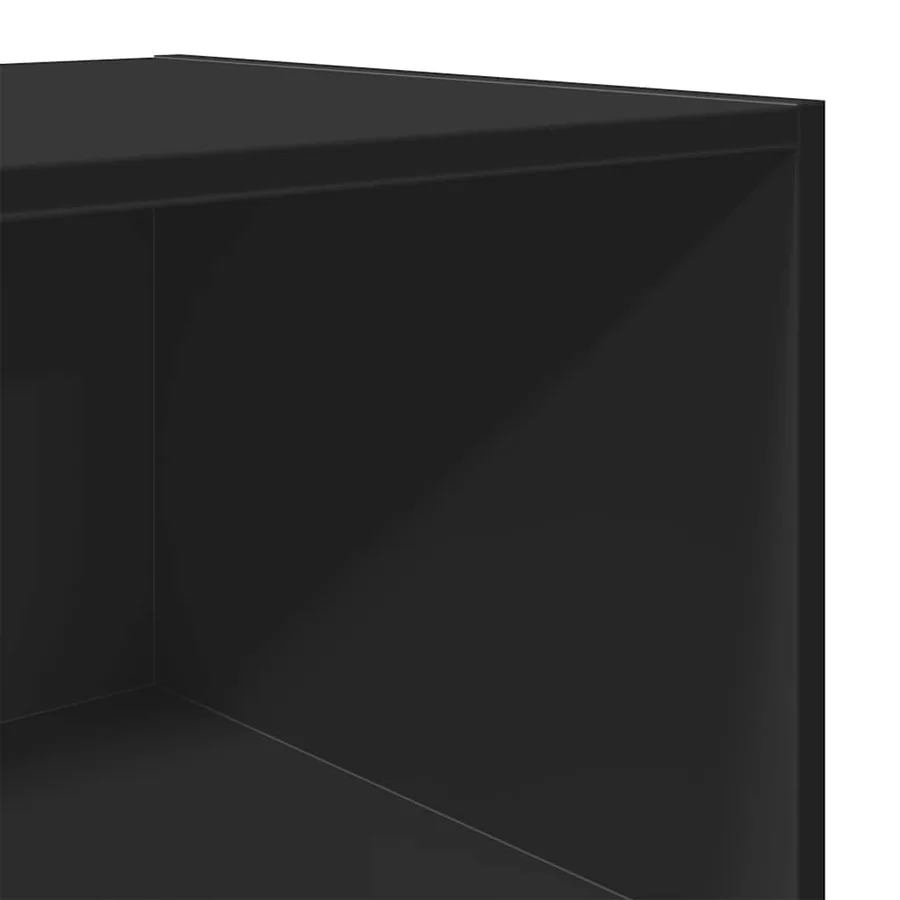 Buffet haut noir 45x41x185 cm bois d'ingénierie - 7
