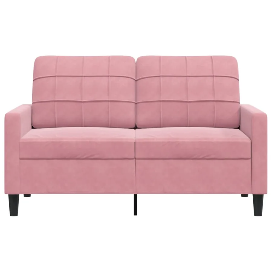 Canapé à 2 places Rose 120 cm Velours - 4