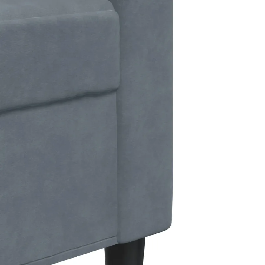 Ensemble de canapés 4 pcs avec coussins Gris foncé Velours - 8