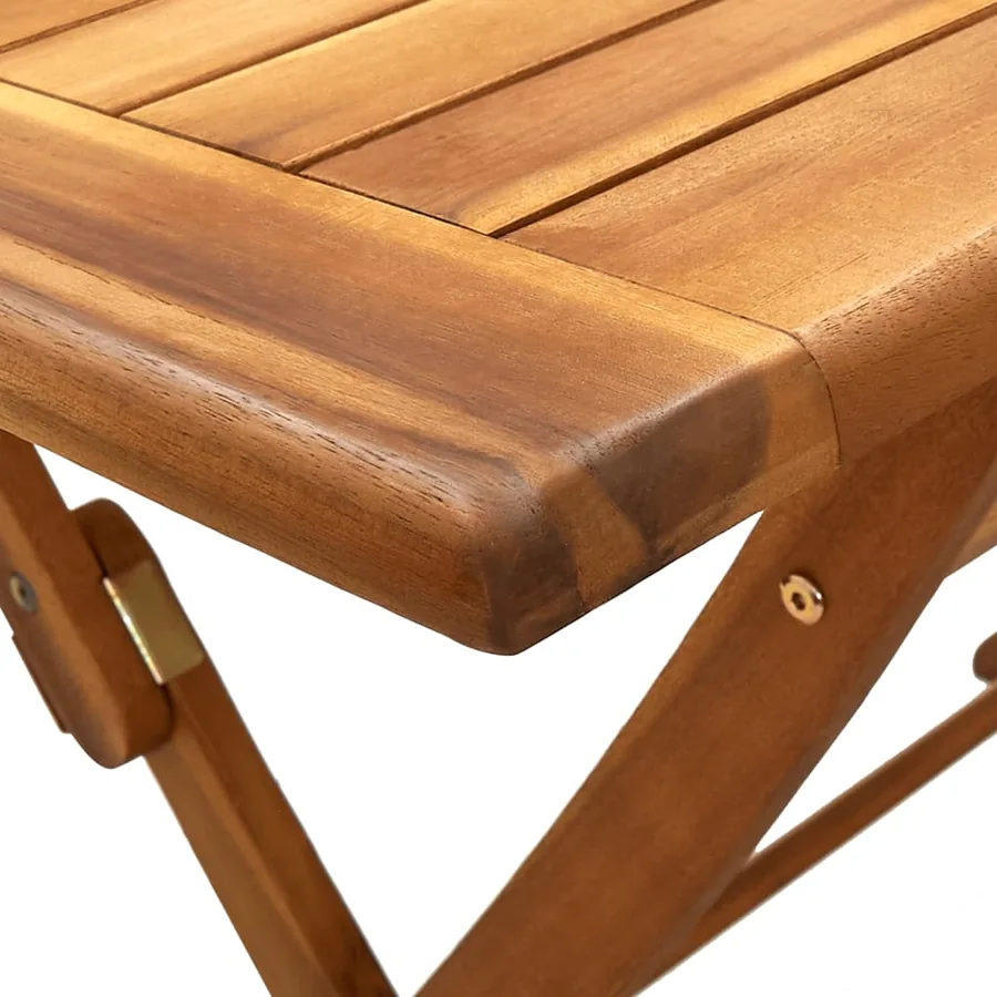 Ensemble à manger de jardin 5 pcs résine tressée et bois massif - 11