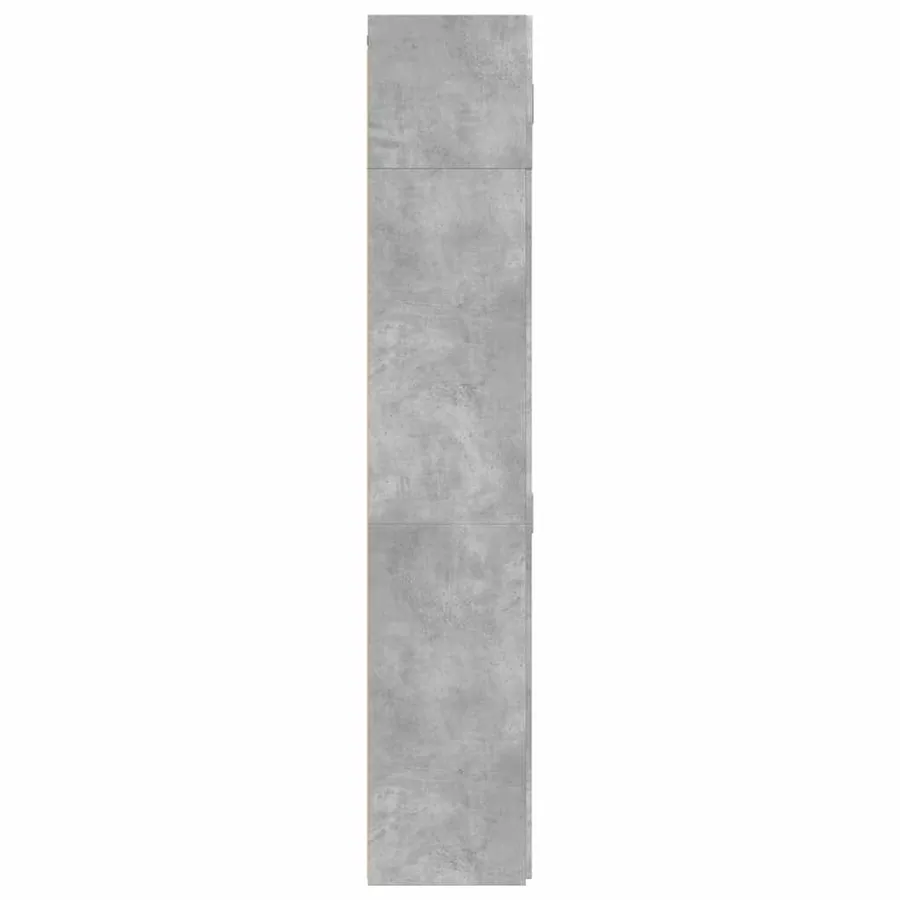 Armoire de rangement gris béton 70x42,5x225cm bois d'ingénierie - 7