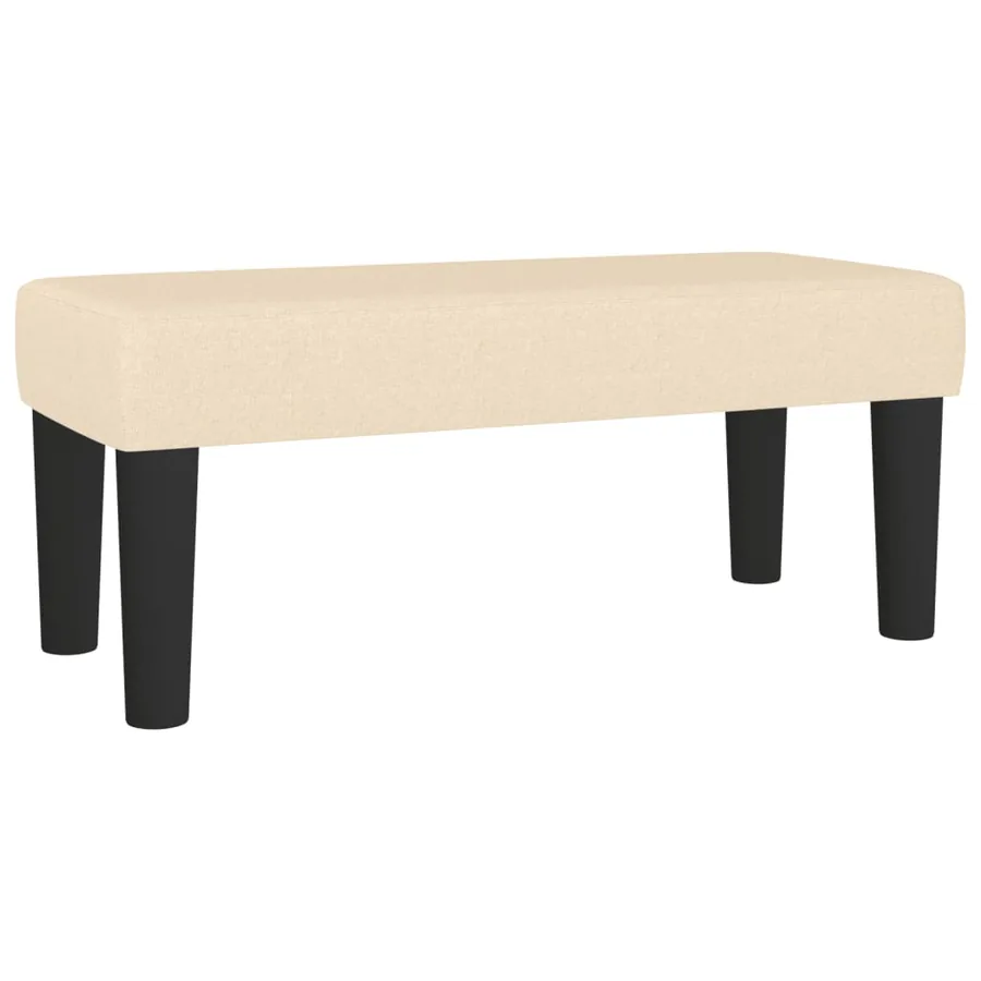 Sommier à lattes de lit avec matelas crème 120x190 cm tissu - 8