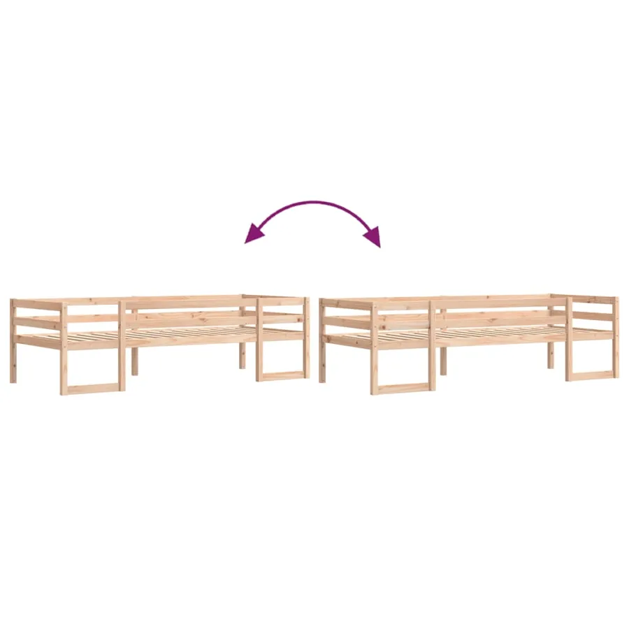 Cadre de lit pour enfants sans matelas 80x200 cm pin massif - 8