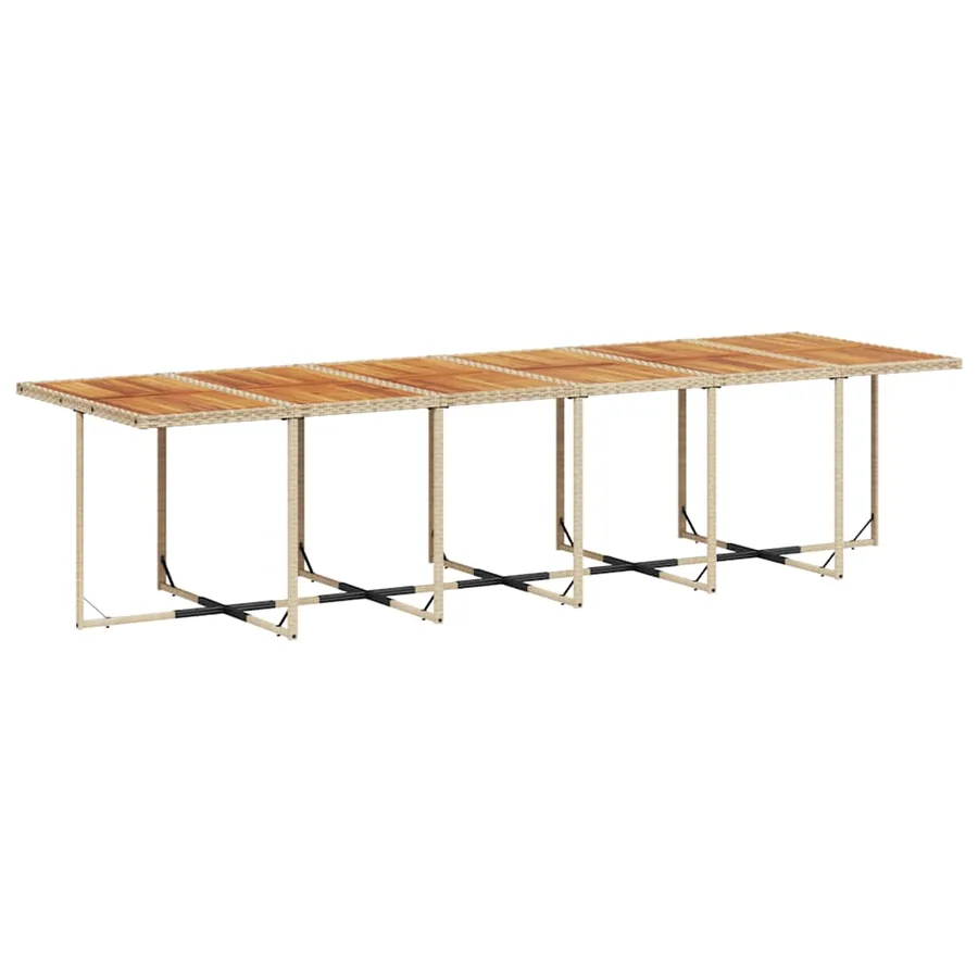 Ensemble à manger de jardin et coussins 13 pcs beige - 4
