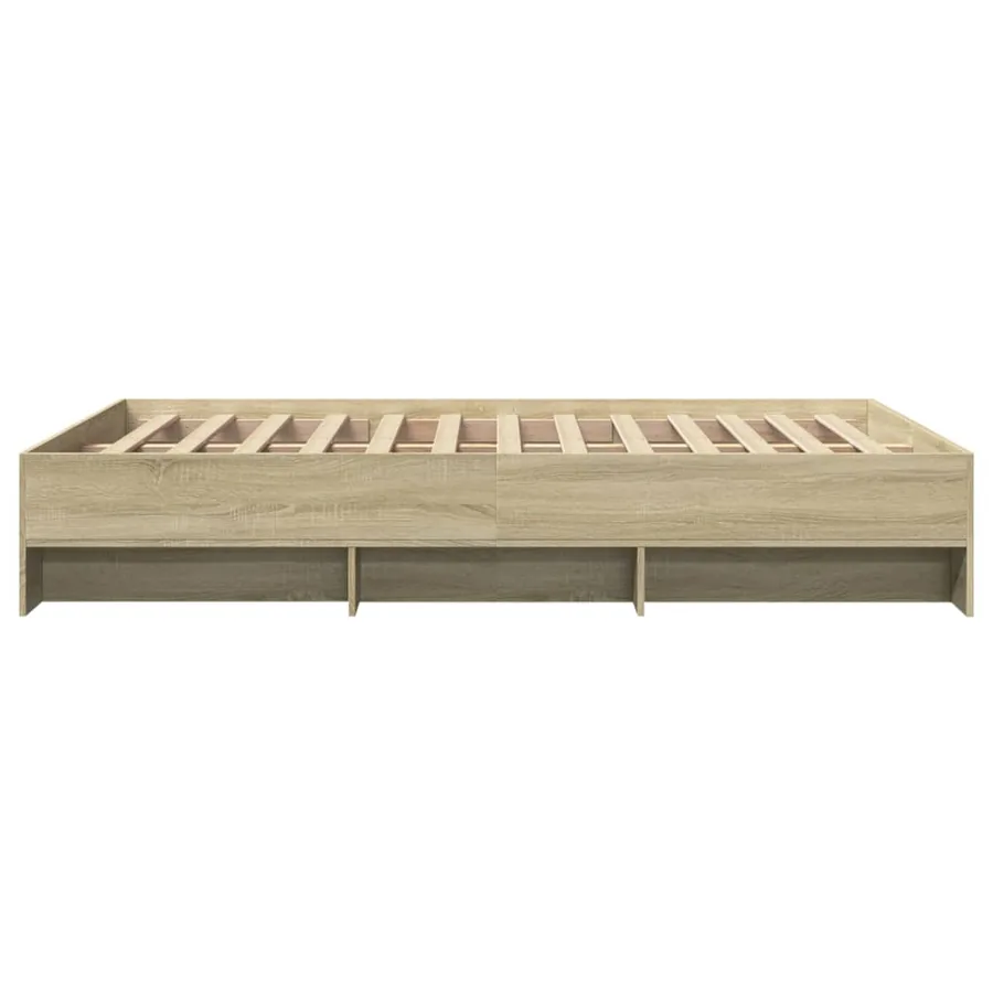 Cadre de lit sans matelas chêne sonoma 135x190 cm - 6