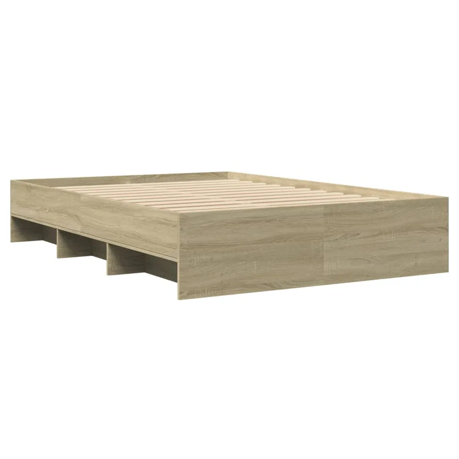 Cadre de lit sans matelas chêne sonoma 135x190 cm - 7