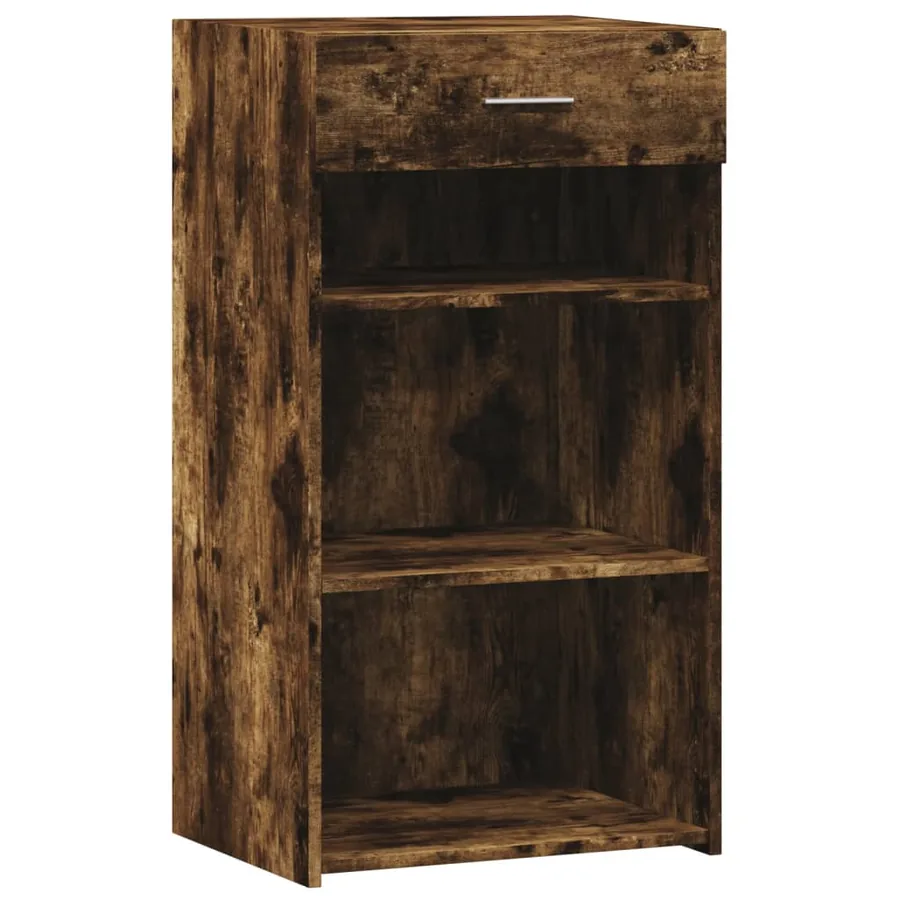 Buffet chêne fumé 50x42,5x93 cm bois d'ingénierie - 2