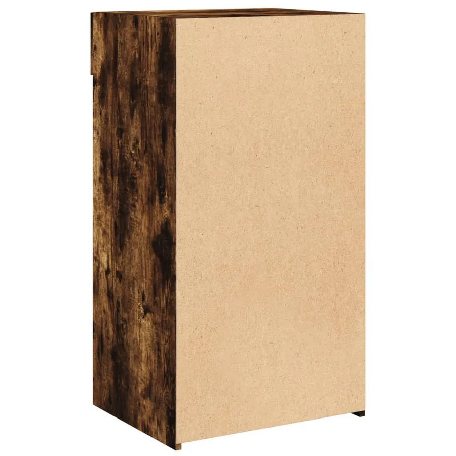 Buffet chêne fumé 50x42,5x93 cm bois d'ingénierie - 6
