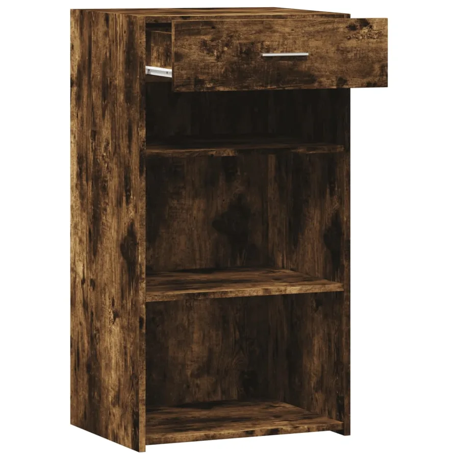 Buffet chêne fumé 50x42,5x93 cm bois d'ingénierie - 7