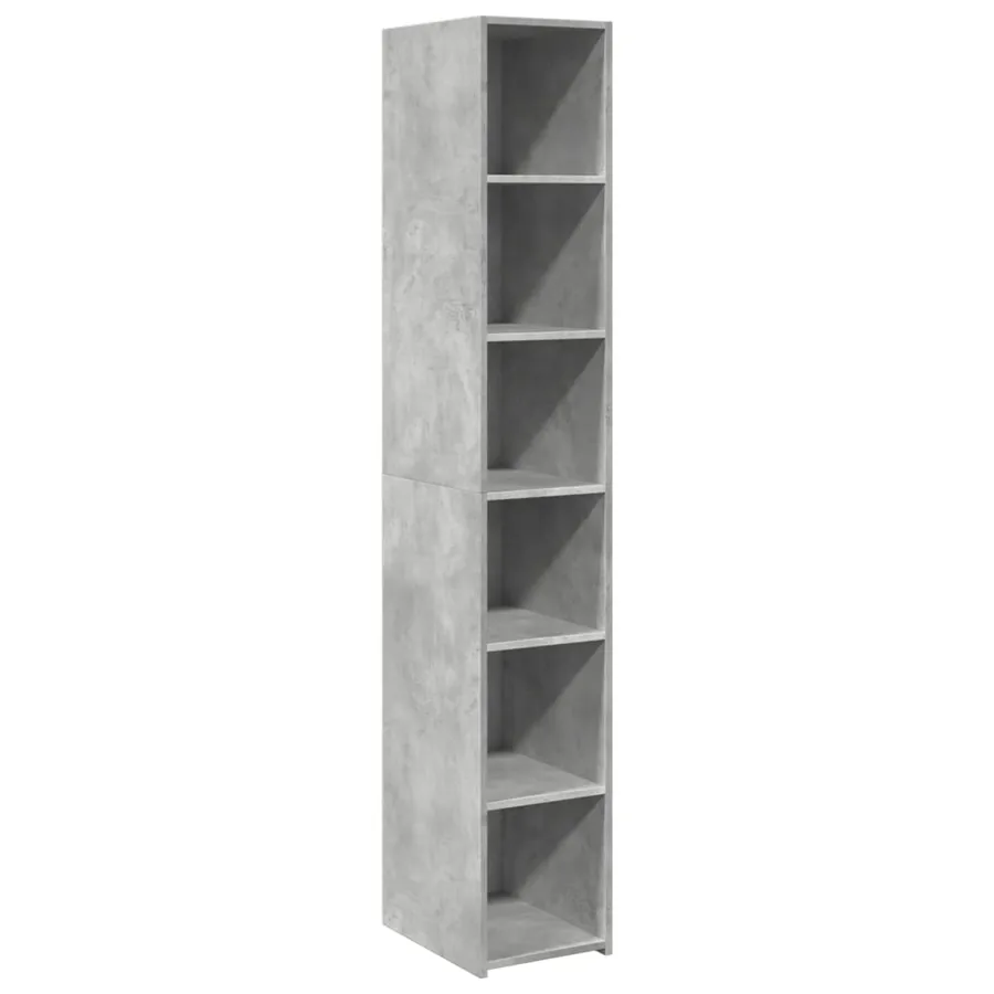 Buffet haut gris béton 30x41x185 cm bois d'ingénierie - 2