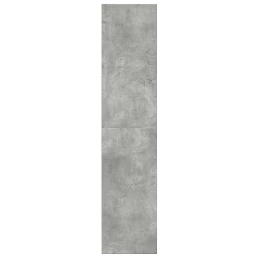 Buffet haut gris béton 30x41x185 cm bois d'ingénierie - 5