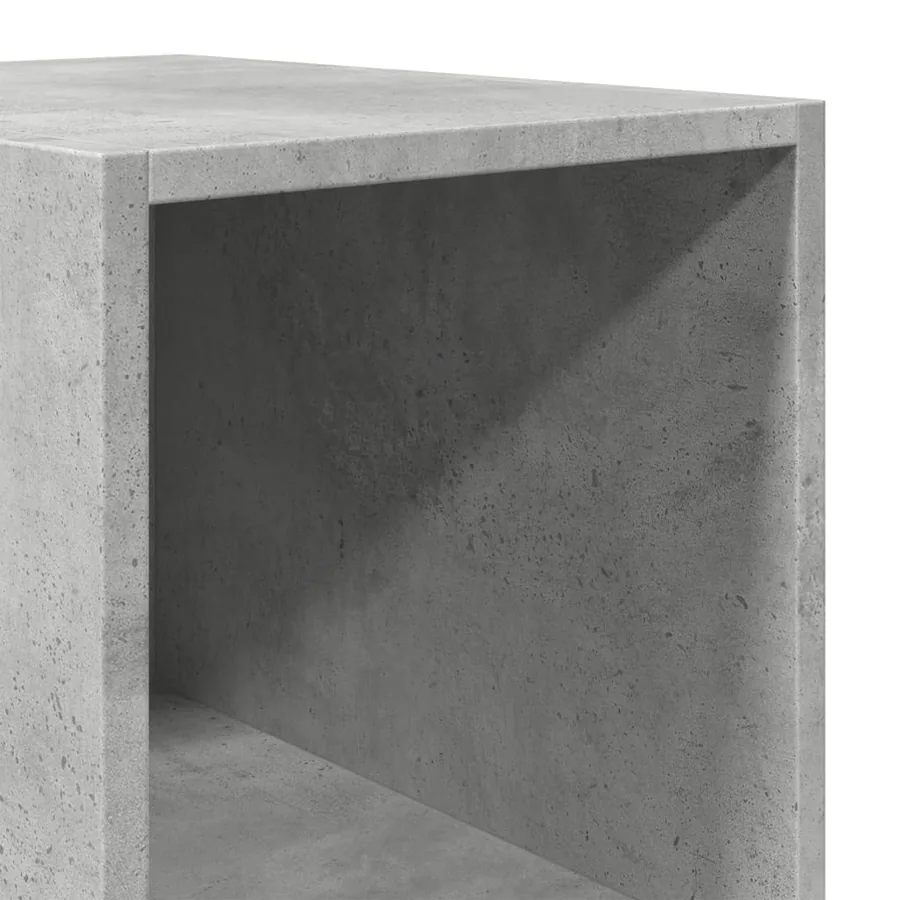 Buffet haut gris béton 30x41x185 cm bois d'ingénierie - 7