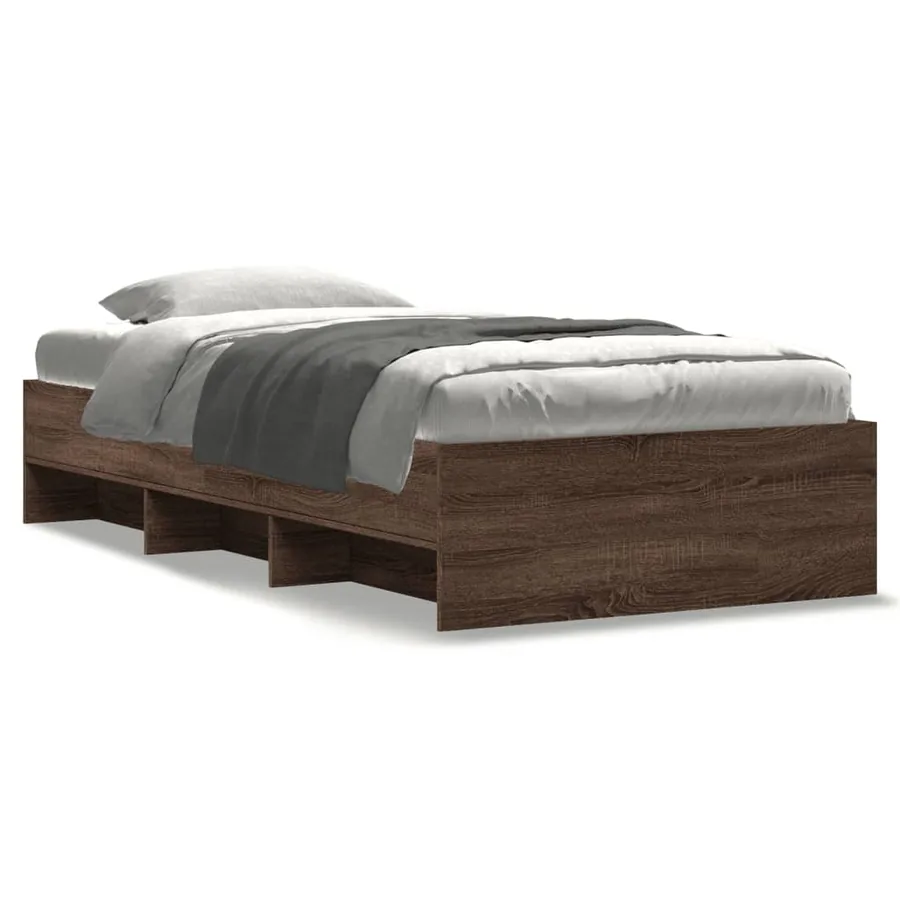 Cadre de lit sans matelas chêne marron 100x200 cm - 2