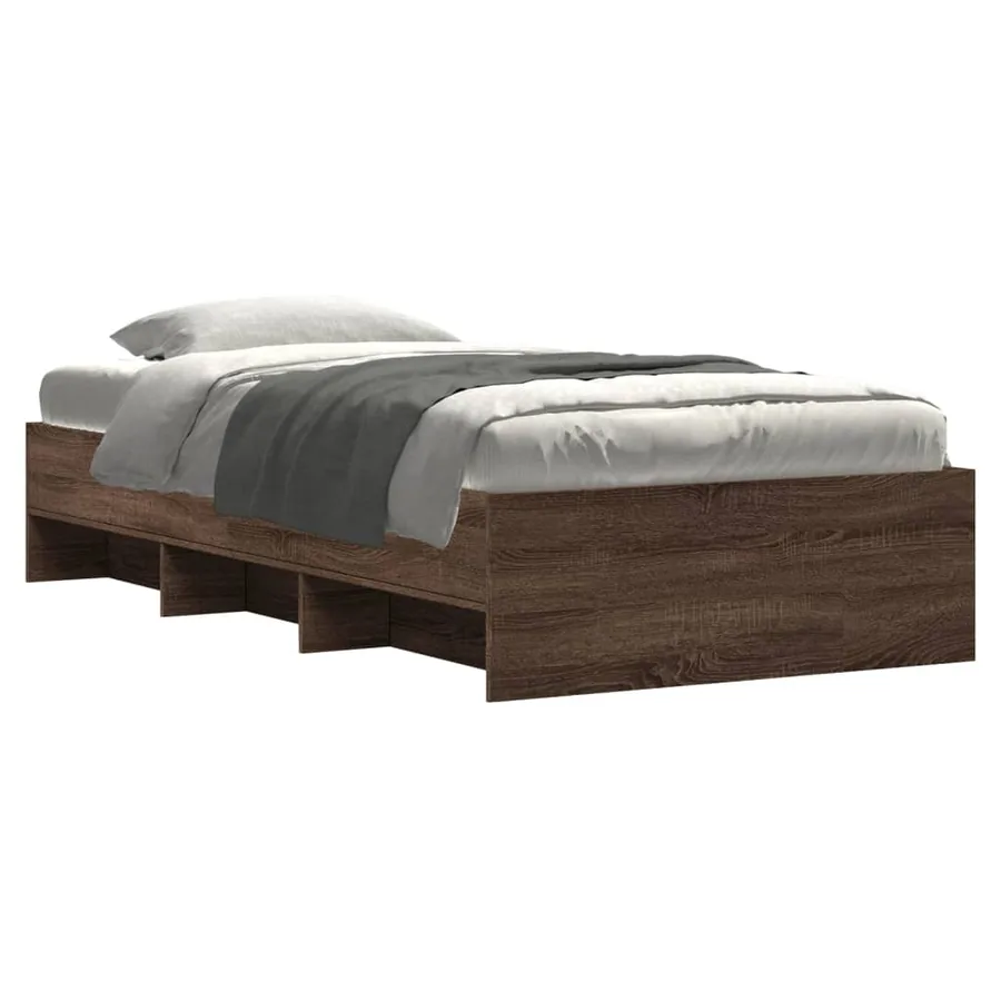 Cadre de lit sans matelas chêne marron 100x200 cm - 3