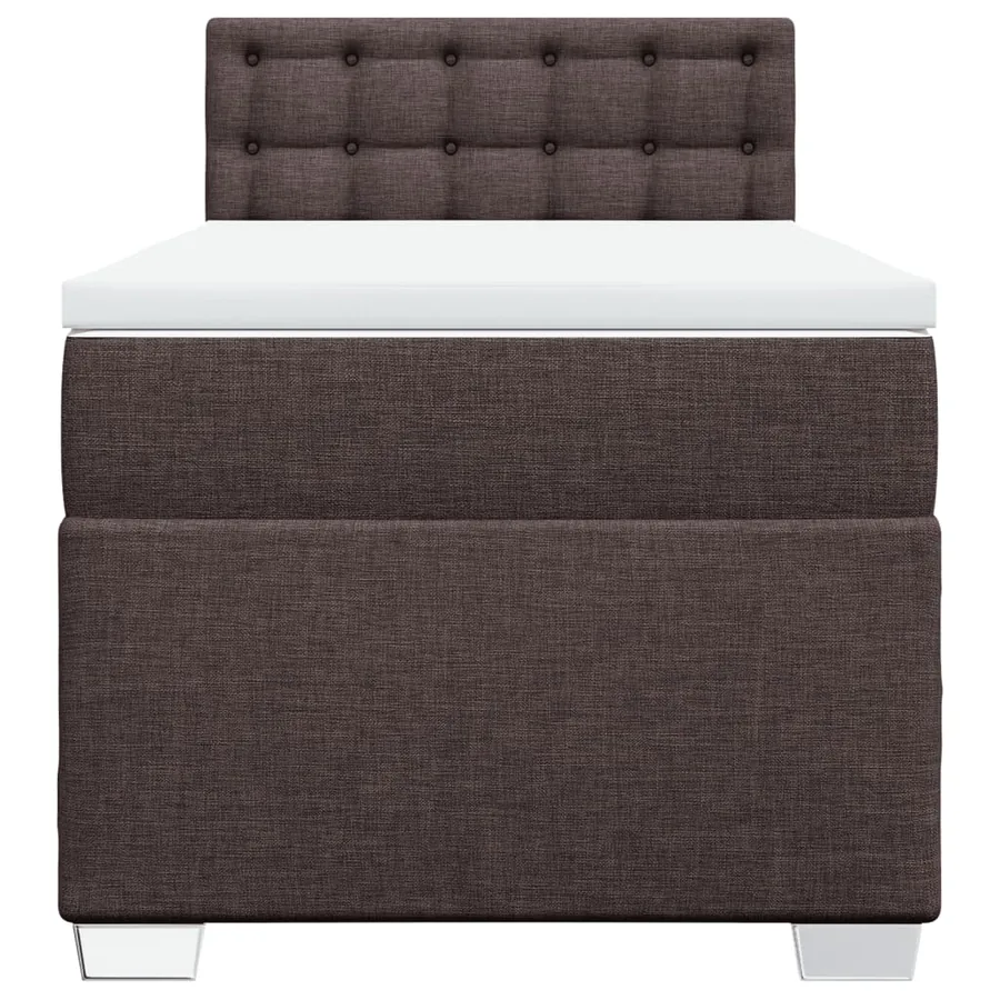 Sommier à lattes de lit avec matelas Marron foncé 90x200 cm - 6
