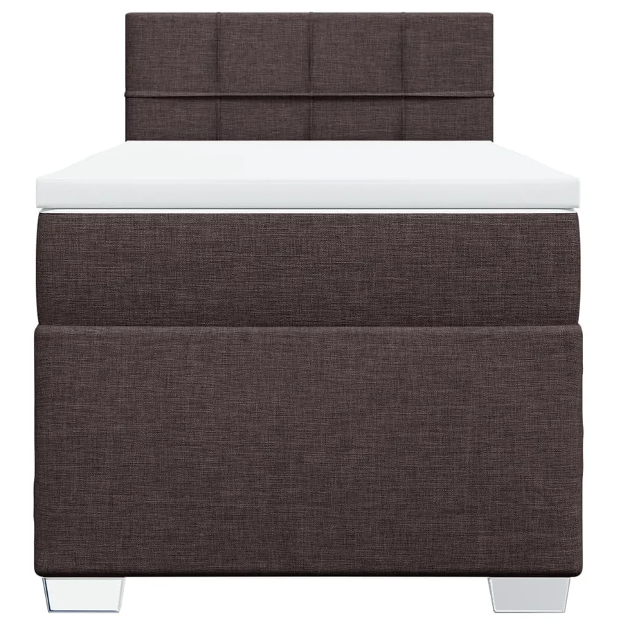 Sommier à lattes de lit avec matelas Marron foncé 90x200 cm - 6