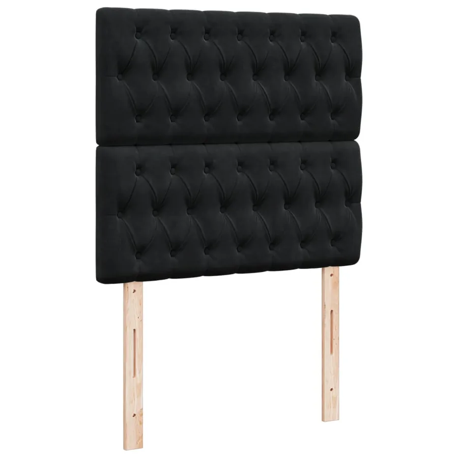 Sommier à lattes de lit avec matelas Noir 90x200 cm Tissu - 8