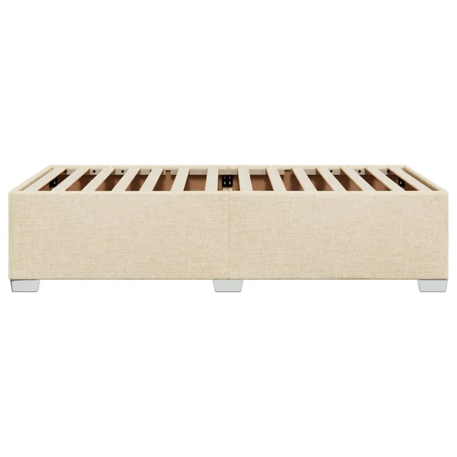 Cadre de lit sans matelas crème 90x200 cm tissu - 5