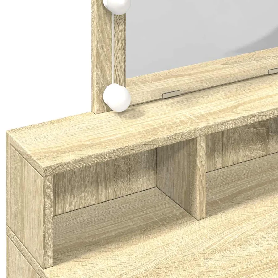 Coiffeuse avec LED chêne sonoma 80x41x144,5 cm - 12