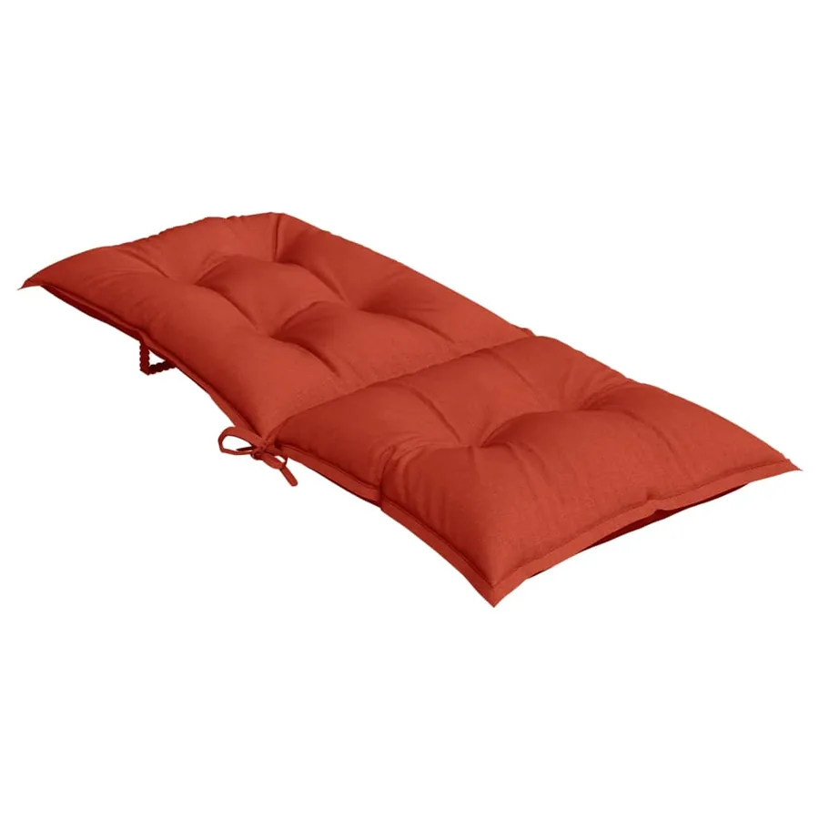 Coussins de chaise à dossier haut lot de 2 rouge mélangé tissu - 6