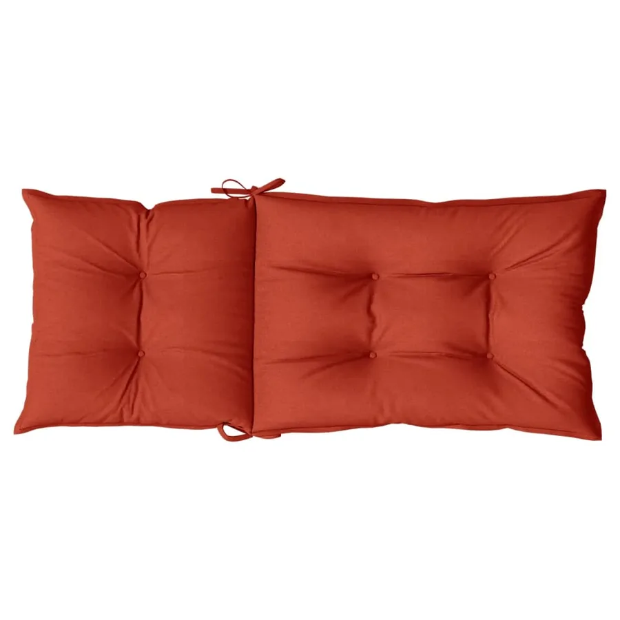 Coussins de chaise à dossier haut lot de 2 rouge mélangé tissu - 7