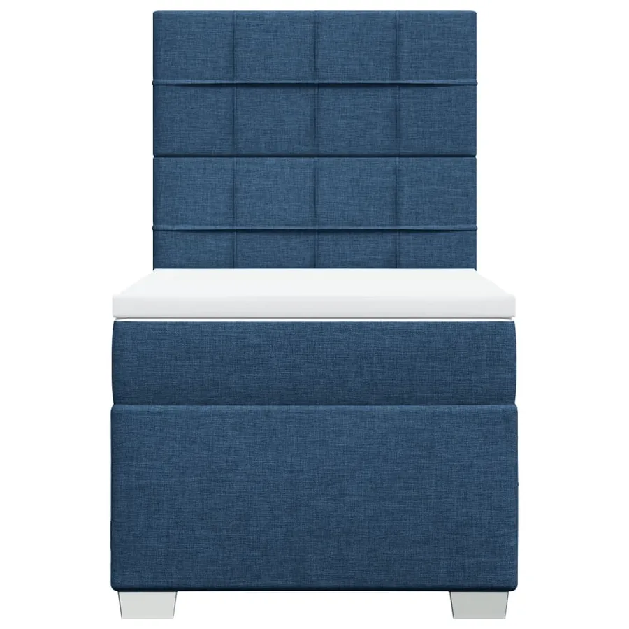 Sommier à lattes de lit avec matelas Bleu 80x200 cm Tissu - 4