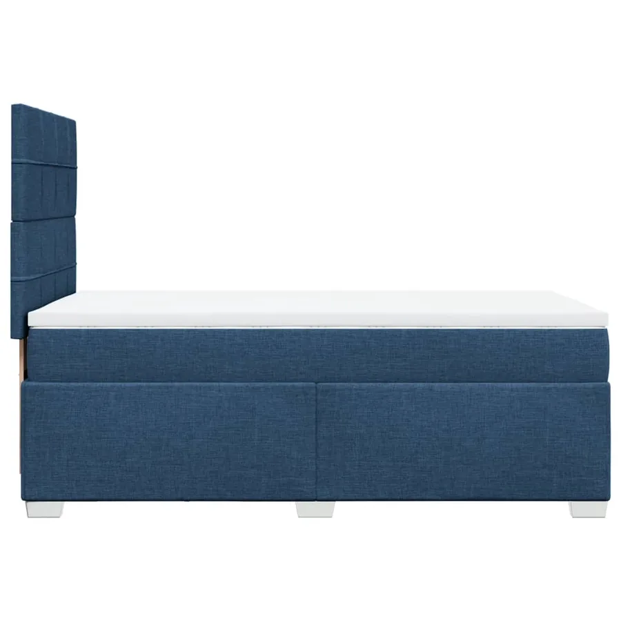 Sommier à lattes de lit avec matelas Bleu 80x200 cm Tissu - 9