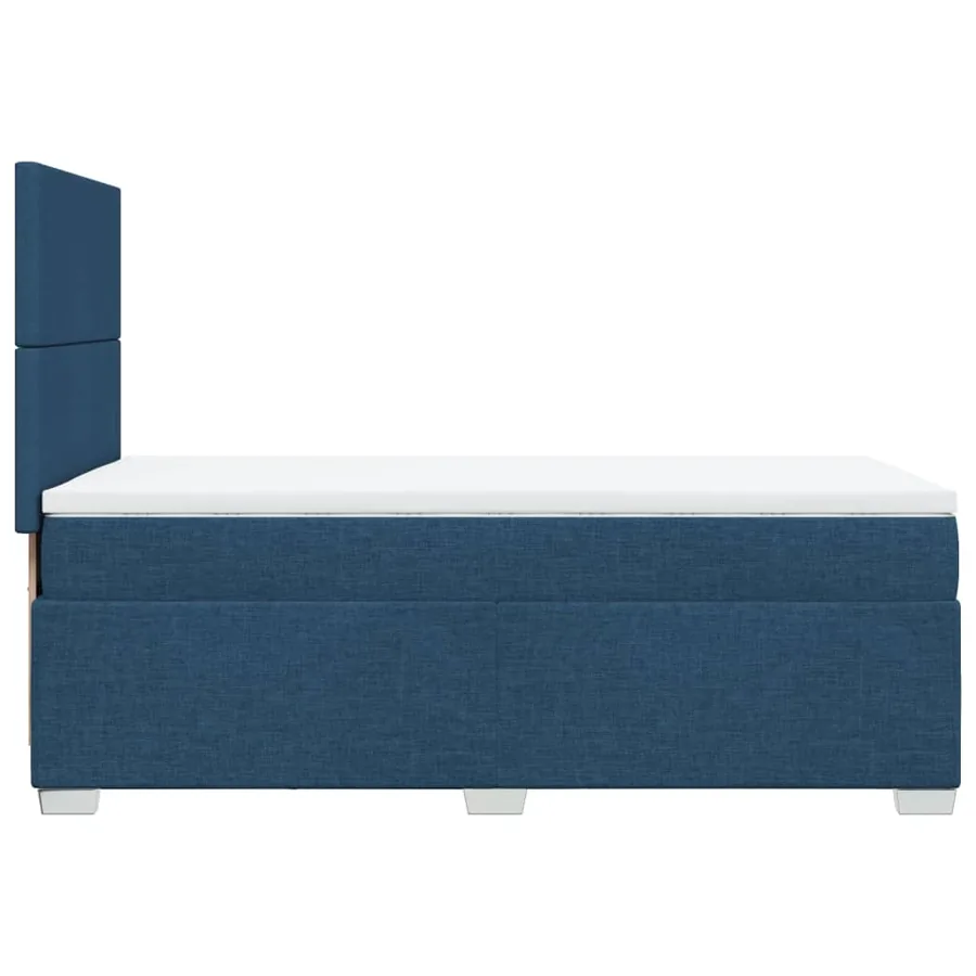 Sommier à lattes de lit avec matelas Bleu 80x200 cm Tissu - 11