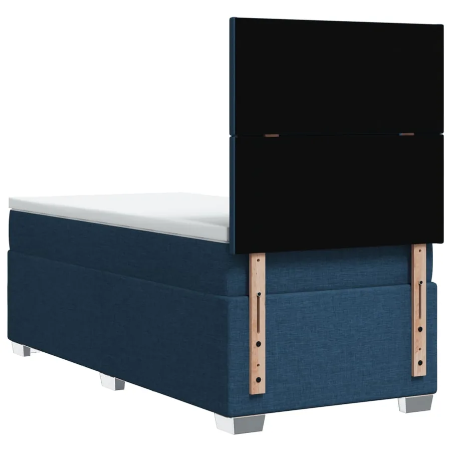 Sommier à lattes de lit avec matelas Bleu 80x200 cm Tissu - 12