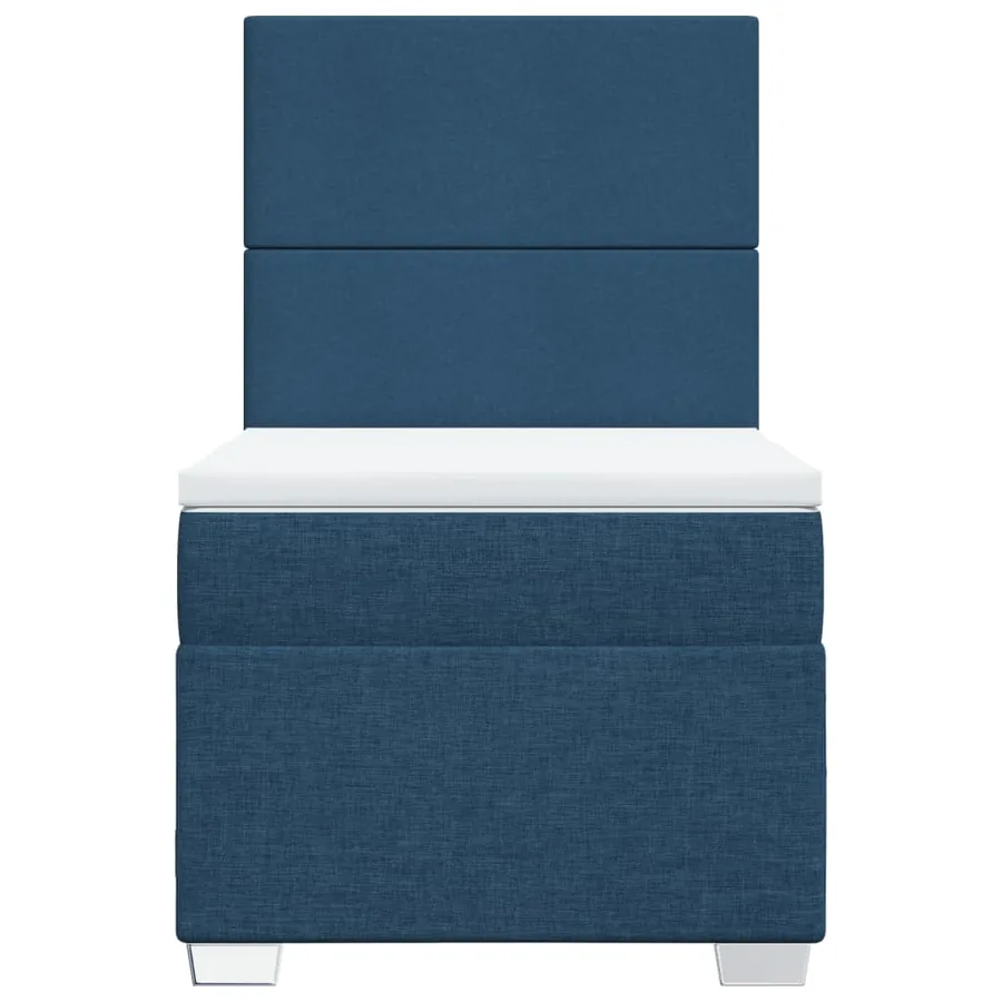 Sommier à lattes de lit avec matelas Bleu 80x200 cm Tissu - 6