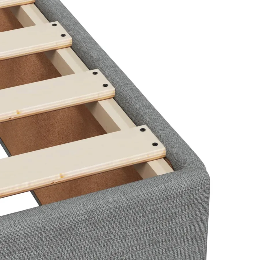 Sommier à lattes de lit avec matelas gris clair 80x200 cm tissu - 11