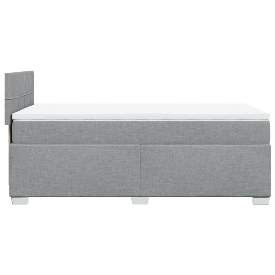 Sommier à lattes de lit avec matelas gris clair 80x200 cm tissu - 11