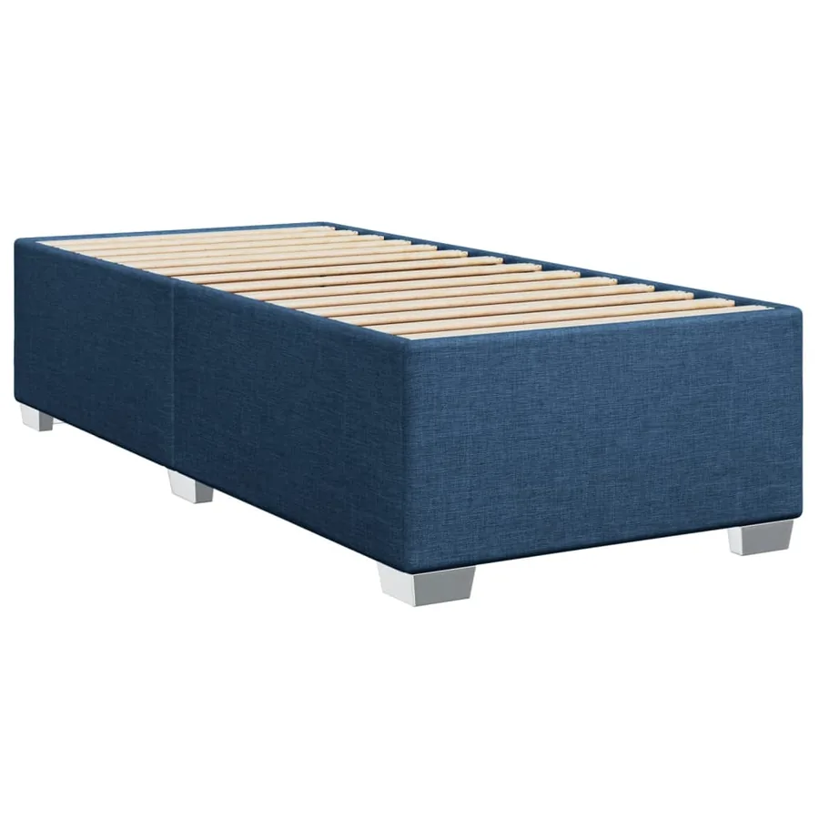 Sommier à lattes de lit avec matelas Bleu 90x190 cm Tissu - 5