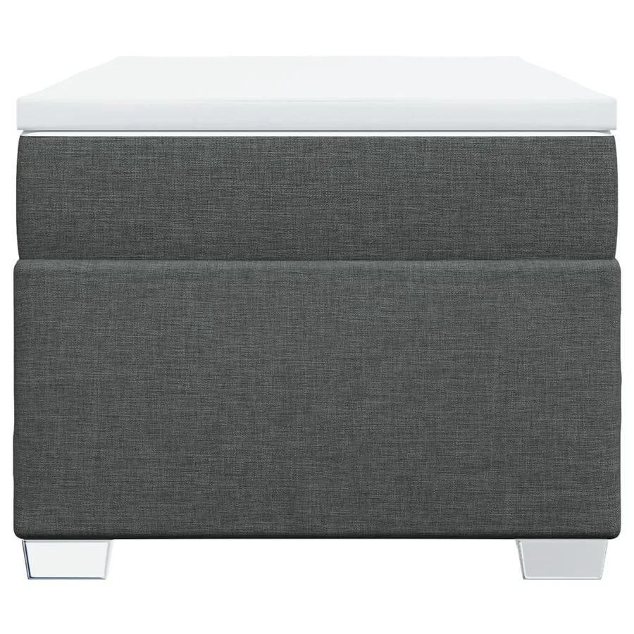 Sommier à lattes de lit et matelas Gris foncé 90x190 cm Tissu - 4