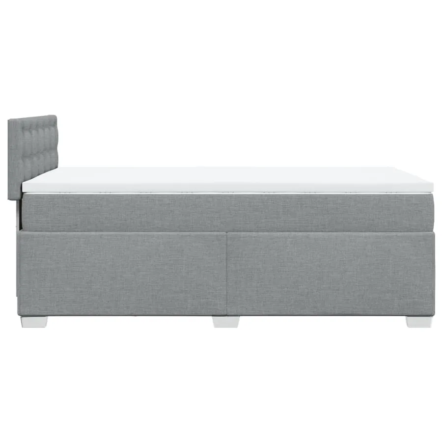 Sommier à lattes de lit et matelas Gris clair 90x190 cm Tissu - 5