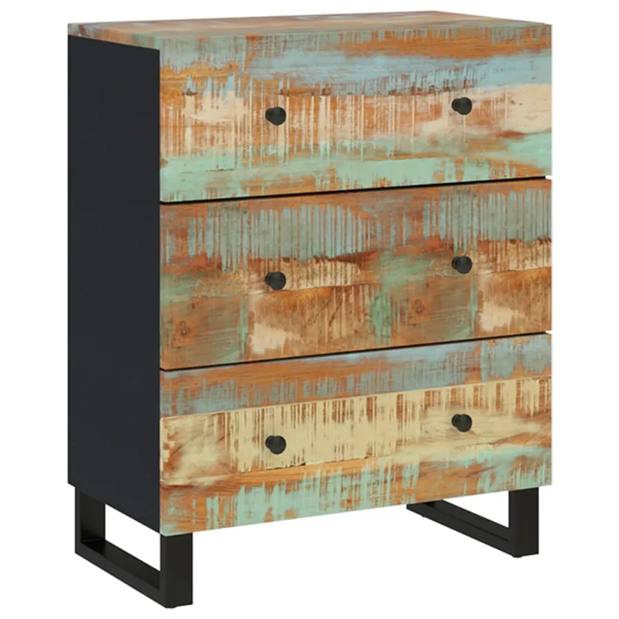 Buffet 60x33x75 cm Bois massif de récupération - 13