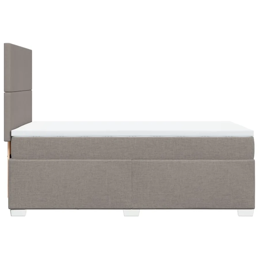 Sommier à lattes de lit avec matelas Taupe 90x190 cm Tissu - 9
